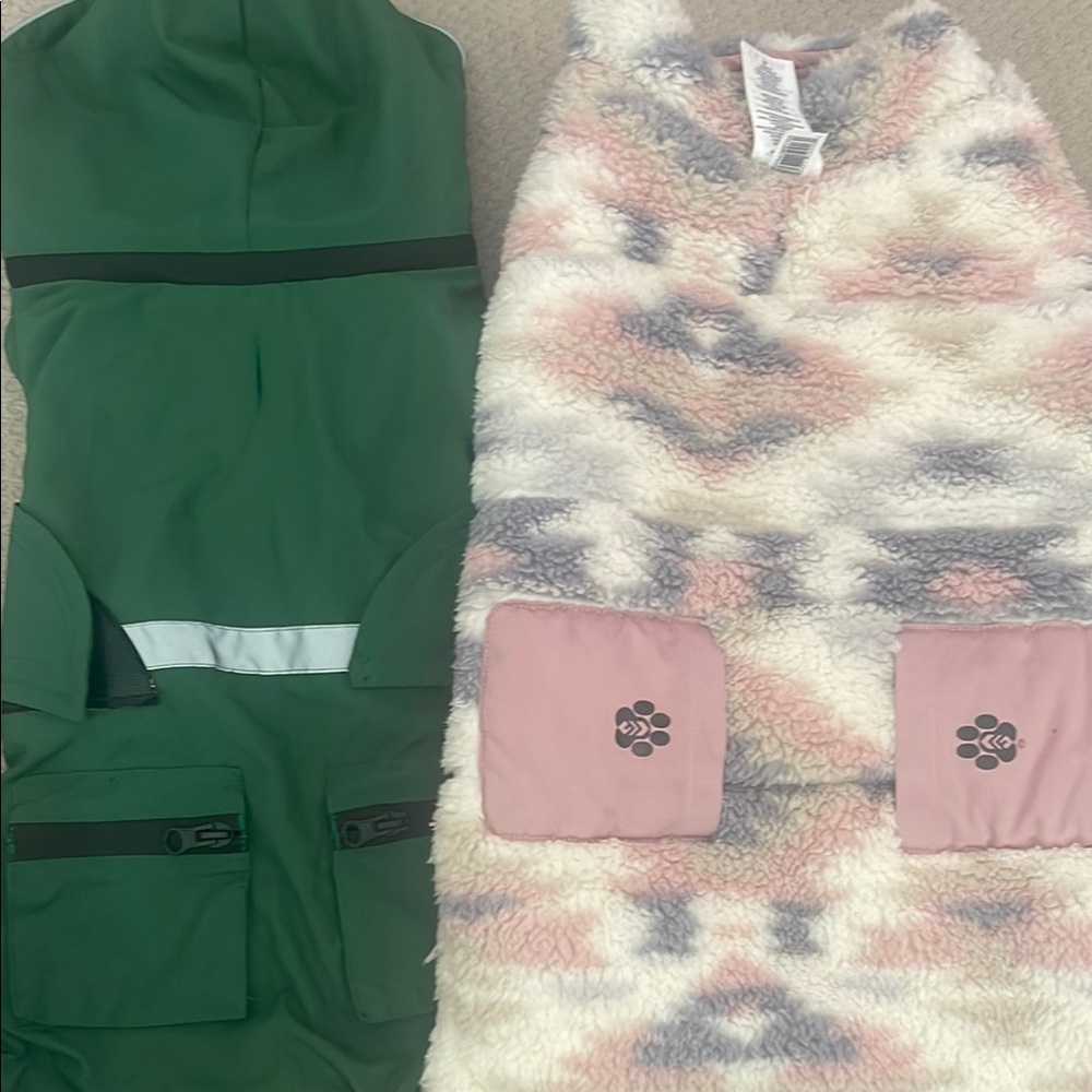 2 pet jacket/coat. Size medium